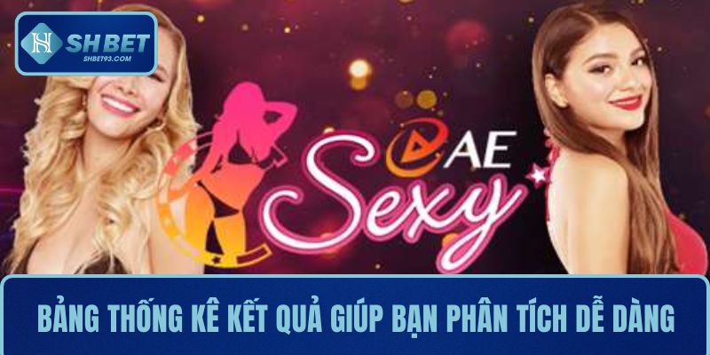 AE Sexy SHBET– Nơi Thăng Hoa Cảm Xúc Trong Từng Ván Bài 4 Bảng thống kê kết quả giúp bạn phân tích dễ dàng